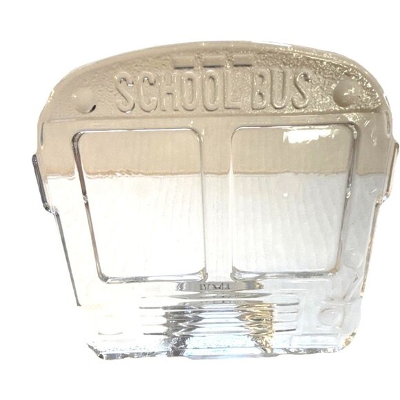 Vintage Studio Nova Japan Crystal / Clear Glass School Bus 2 Frames 2x2.5" - Picture 12 of 12